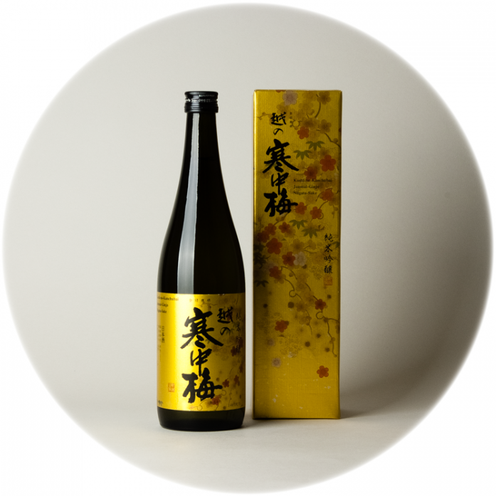 Sake junmai ginjo Koshino Kanchubai gold Niigata Meijo 720 ml