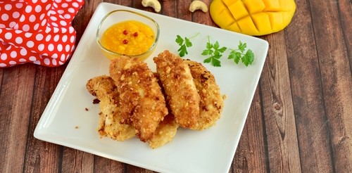 fingers de pollo con salsa de mango