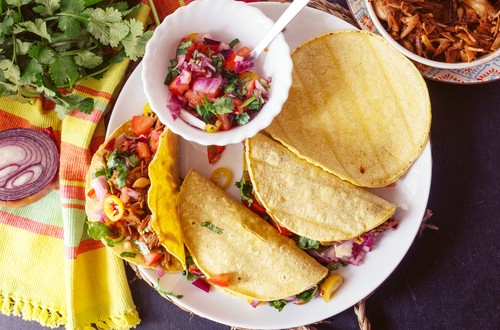 Tacos veganos de jackfruit
